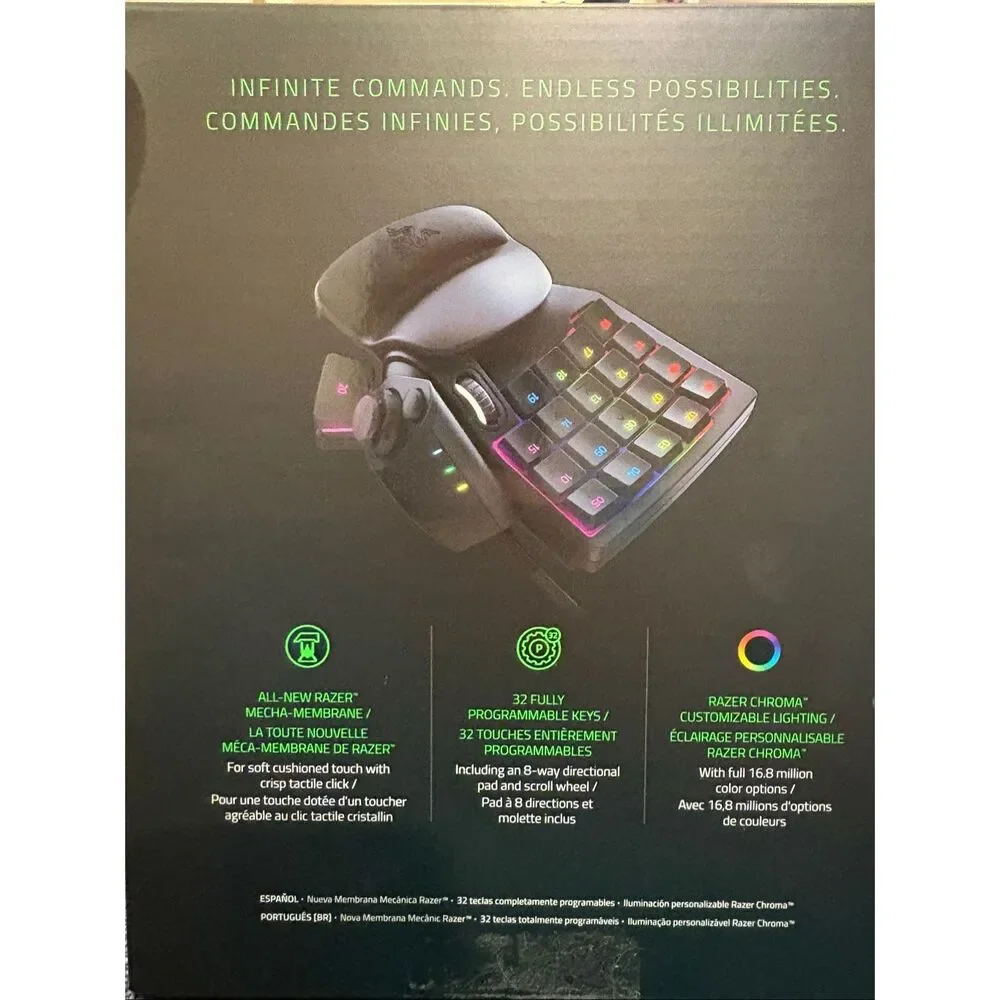 Razer Tartarus V2 Mecha-Membrane Gaming Keypad RGB Chroma Programmable Keys RZ07